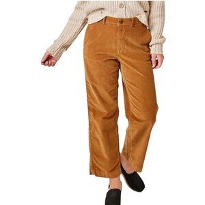 Carve Designs wide leg crop corduroy pants women’s 4 tobacco golden brown